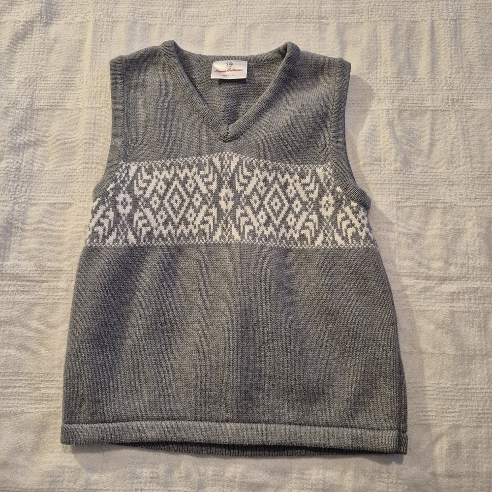 Hanna Andersson size 110 or 5 boys pullover sweater vest VGUC